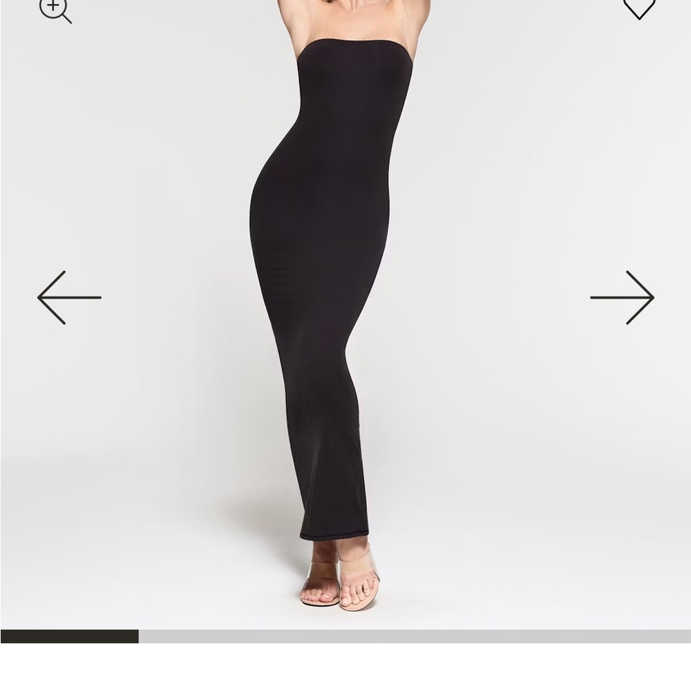 SKIMS Black Strapless Dress